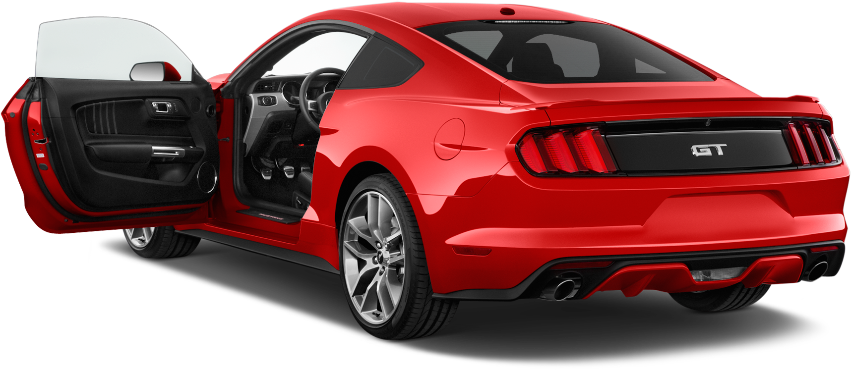 Red Ford Mustang G T Open Door PNG image