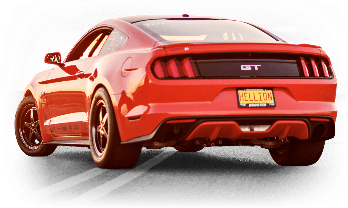 Red Ford Mustang G T Rear View PNG image