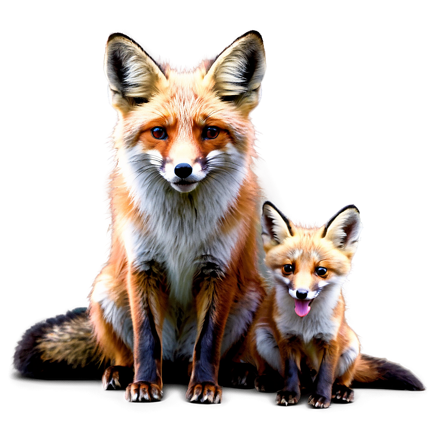 Red Fox Family Png Eit24 PNG image