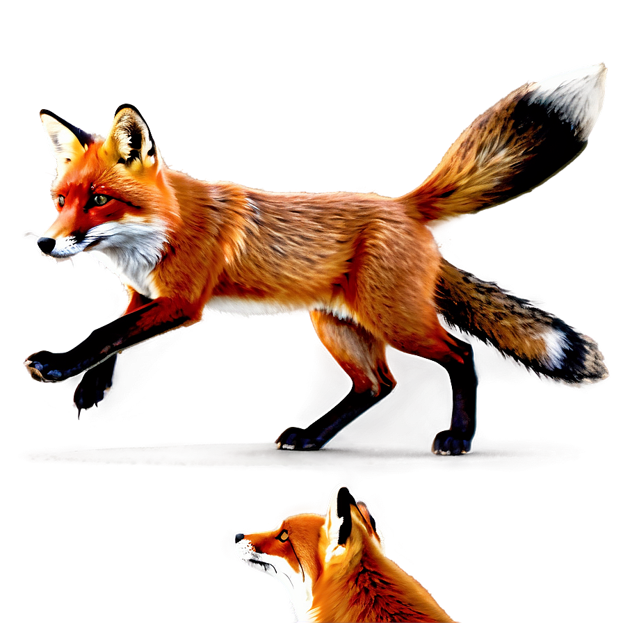 Red Fox In Action Png Qlc90 PNG image