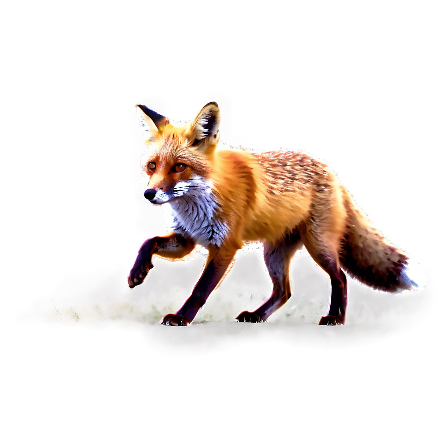 Red Fox In Action Png Rtg PNG image