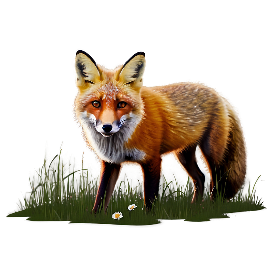 Red Fox In Grass Png Yji PNG image