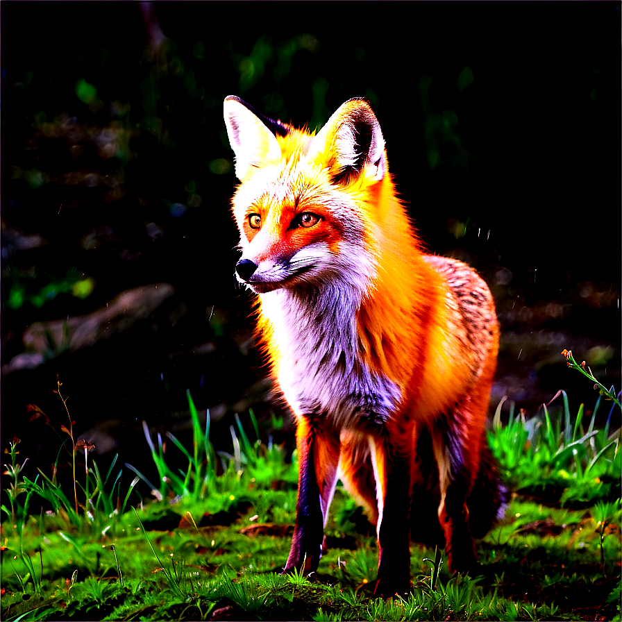 Red Fox In Nature Png 18 PNG image