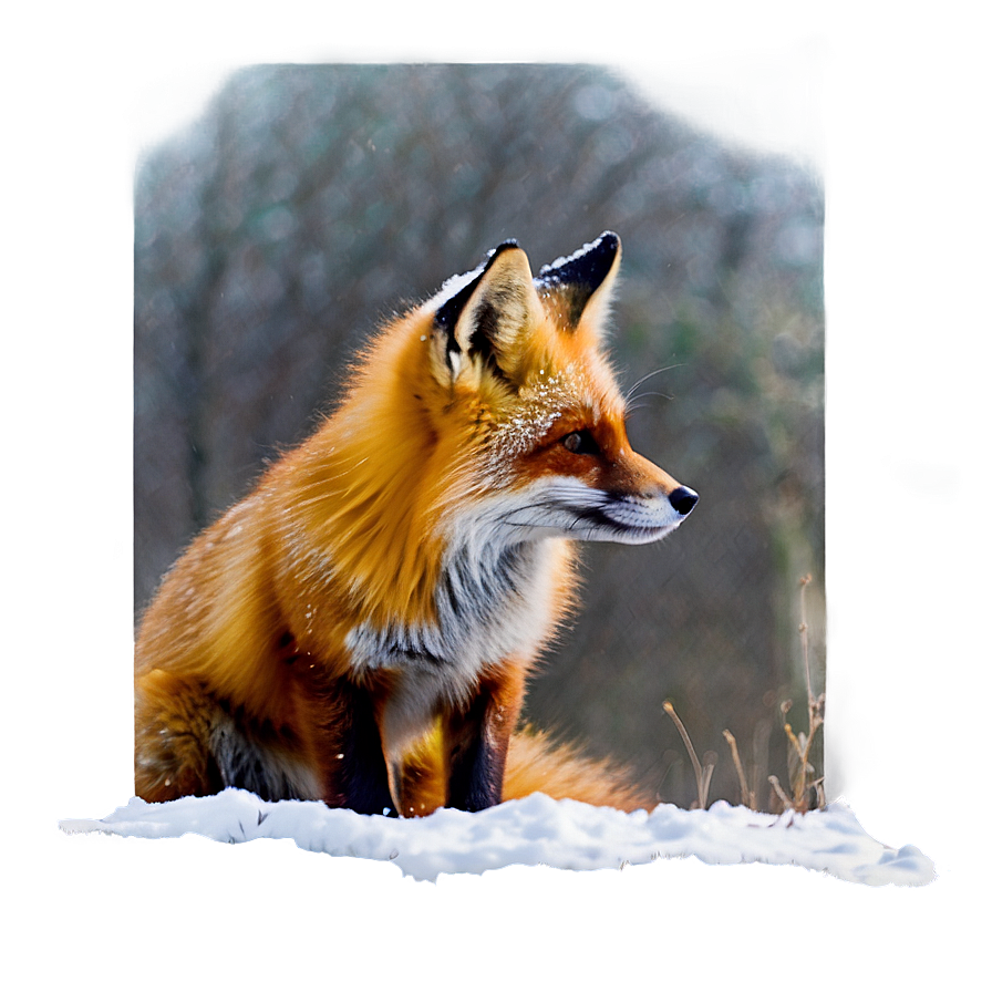 Red Fox In Winter Png 06242024 PNG image