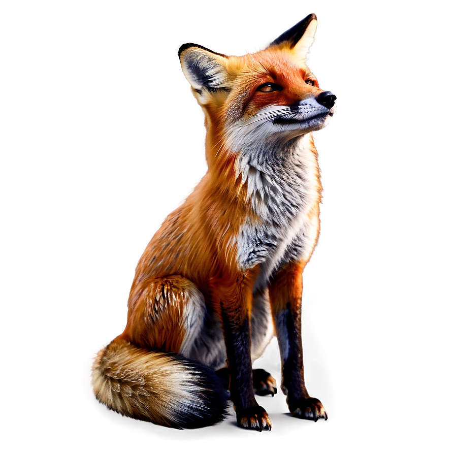 Red Fox With Flowers Png Hgs PNG image