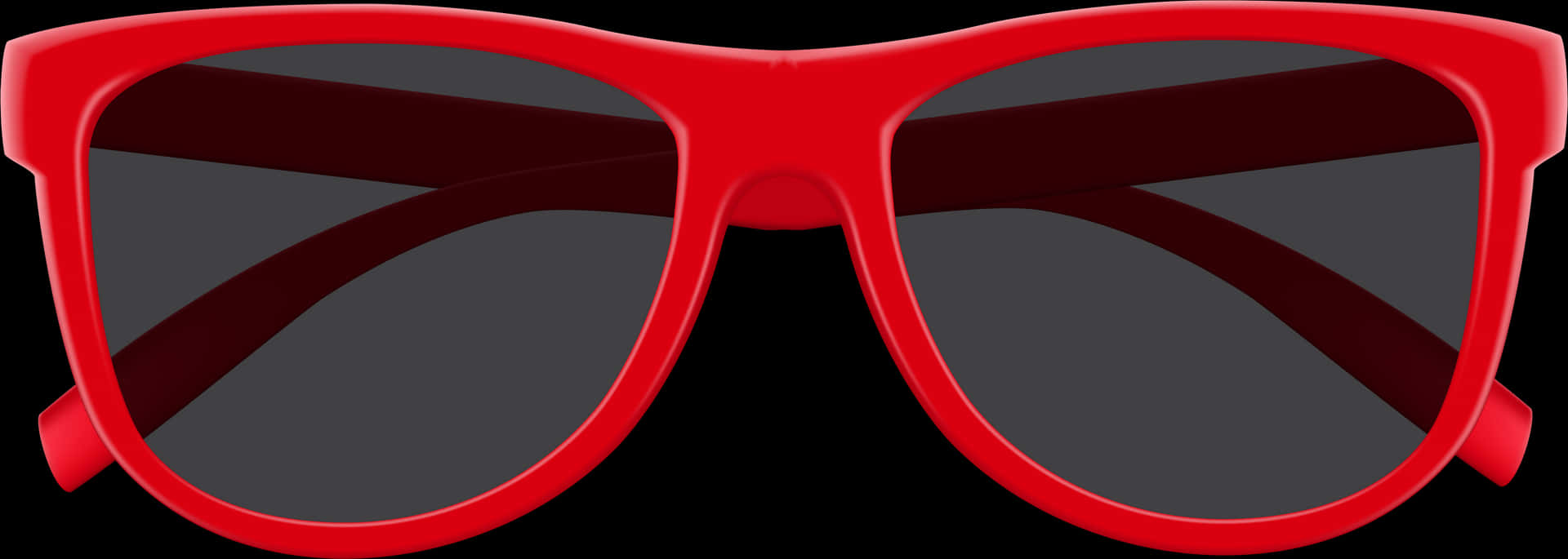 Red Frame Sunglasses Black Lenses PNG image