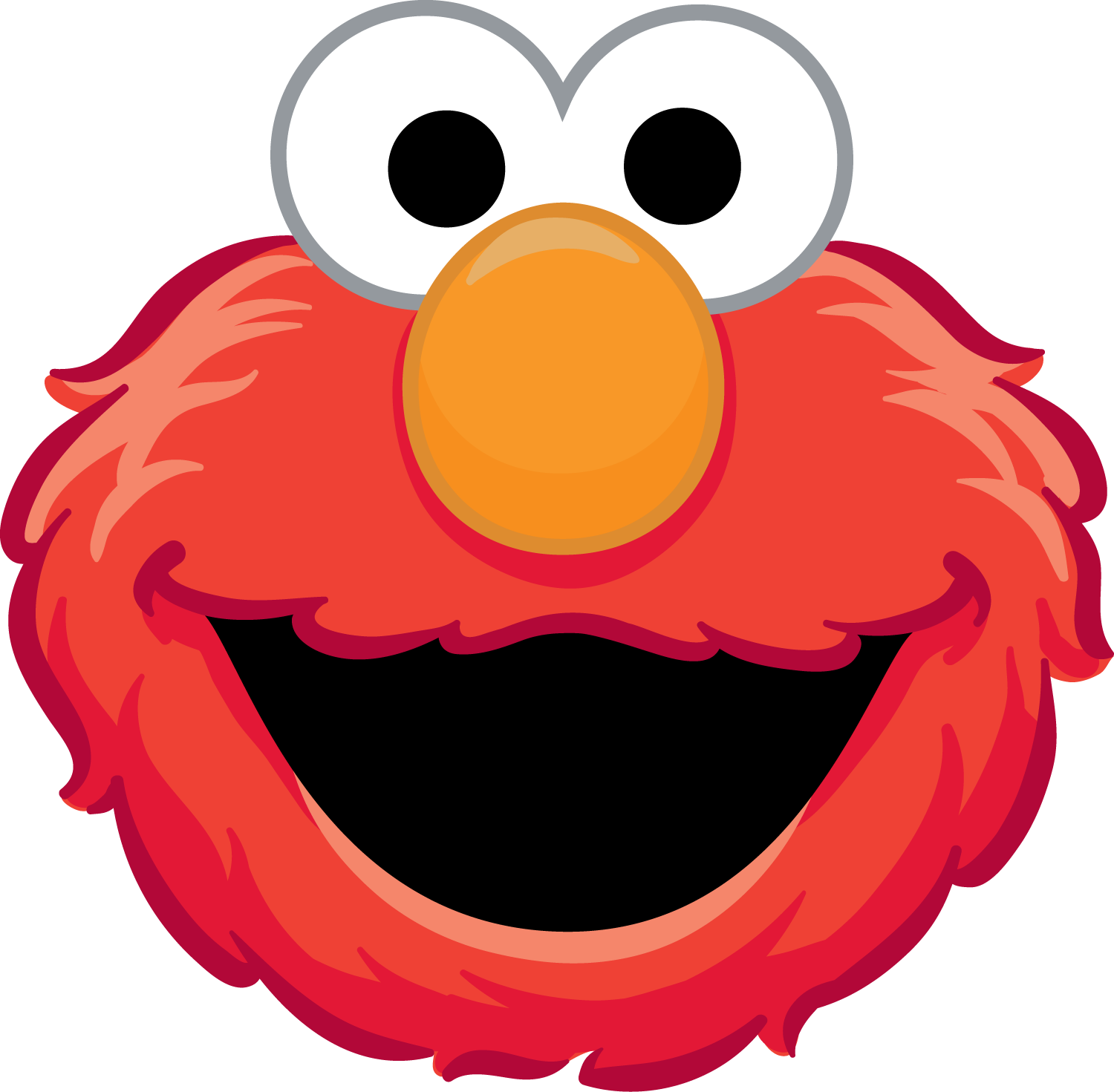 Red Furry Character Graphic PNG image