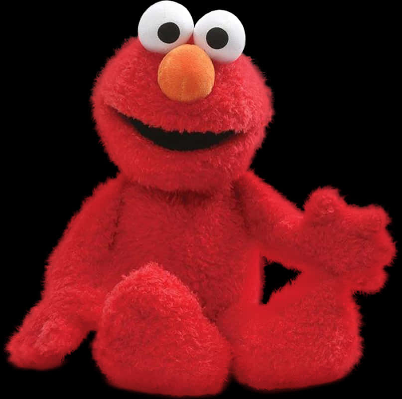 Red Furry Elmo Character PNG image