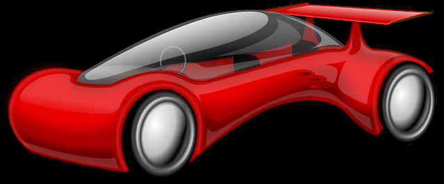 Red Futuristic Concept Car PNG image