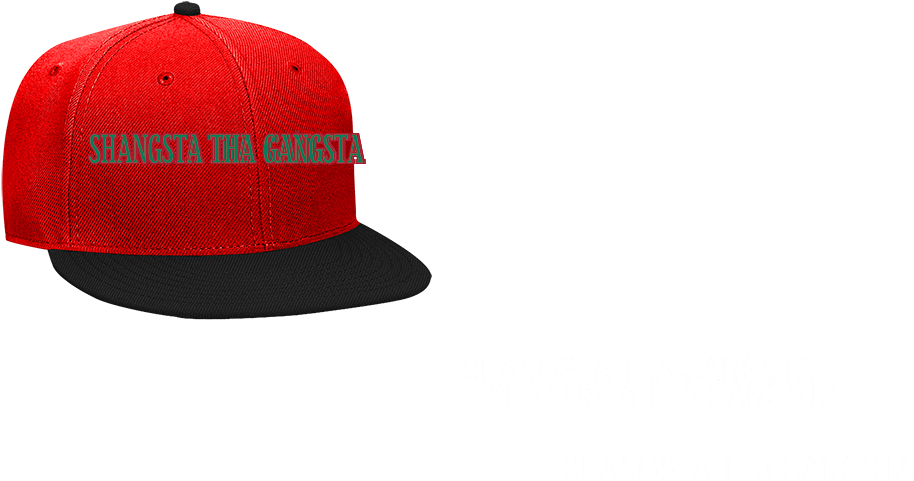 Red Gangsta Snapback Hat PNG image