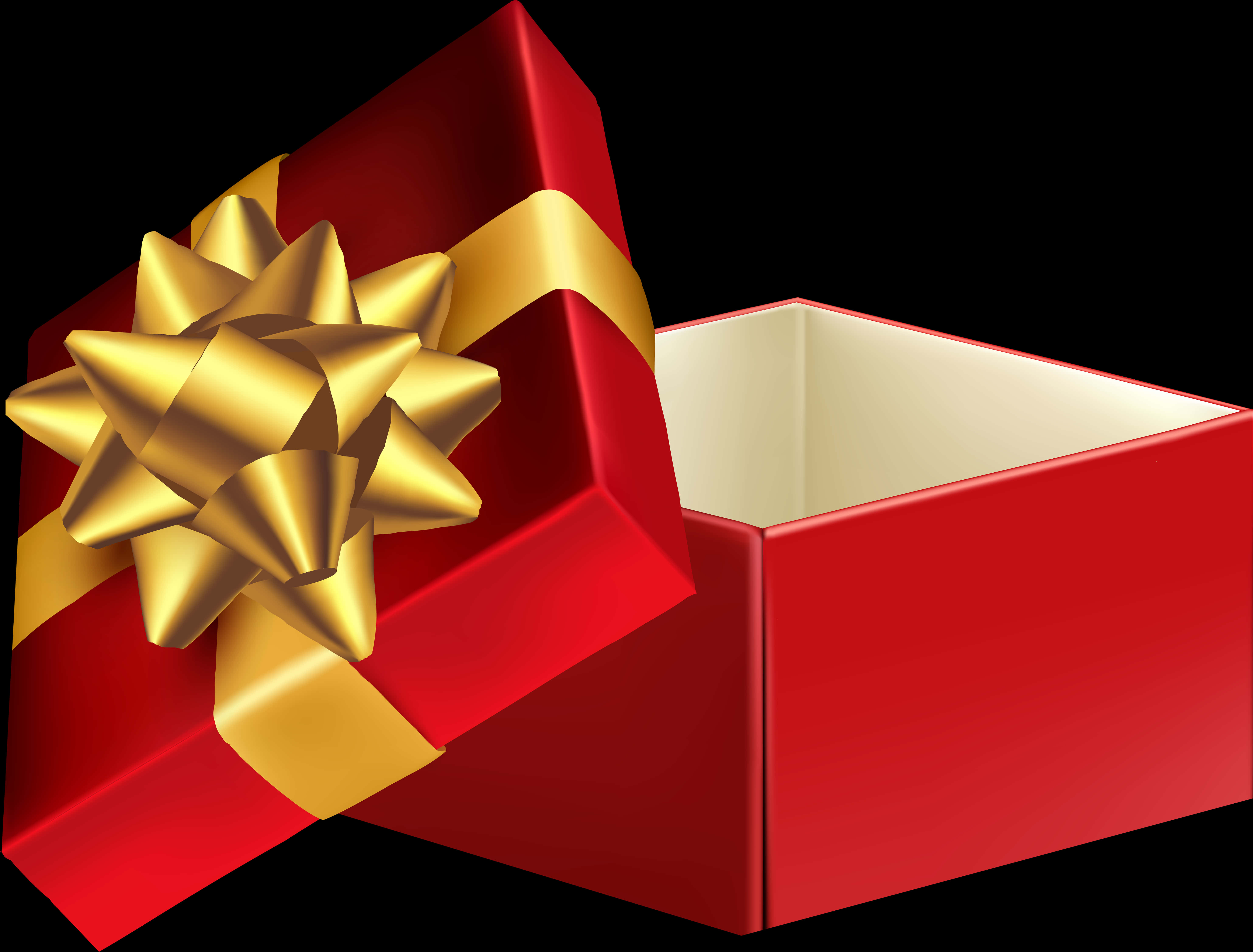 Red Gift Boxwith Golden Bow PNG image