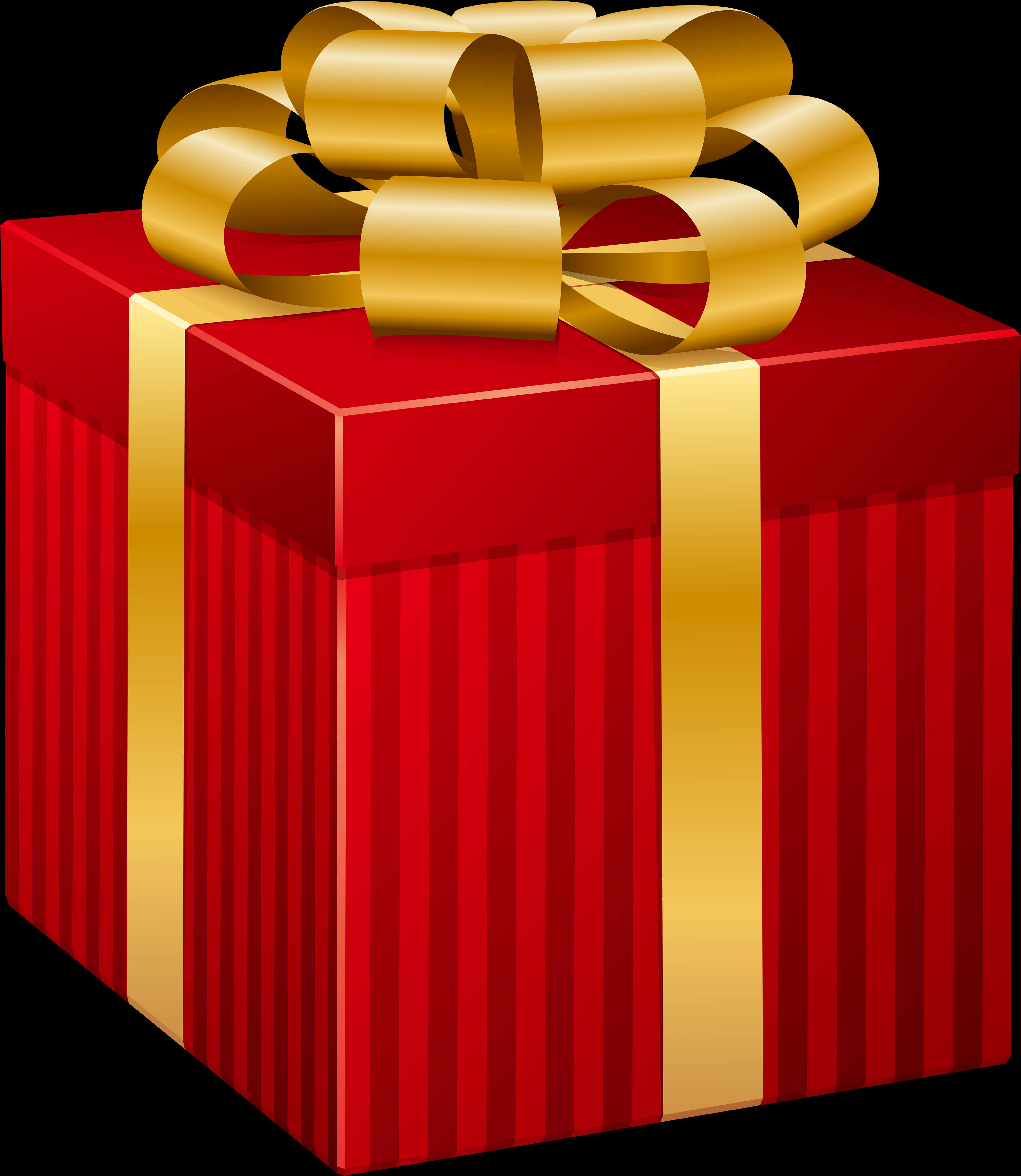 Red Gift Boxwith Golden Ribbon PNG image