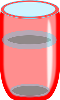 Red Glass Tumbler Vector Illustration PNG image