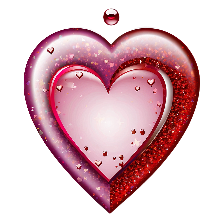 Red Glitter Heart Png Pkt9 PNG image