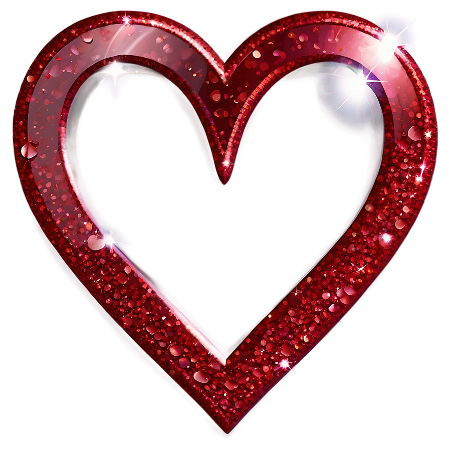 Red Glitter Heart Png Ywm69 PNG image