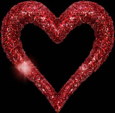 Red Glitter Heart Shaped Background PNG image