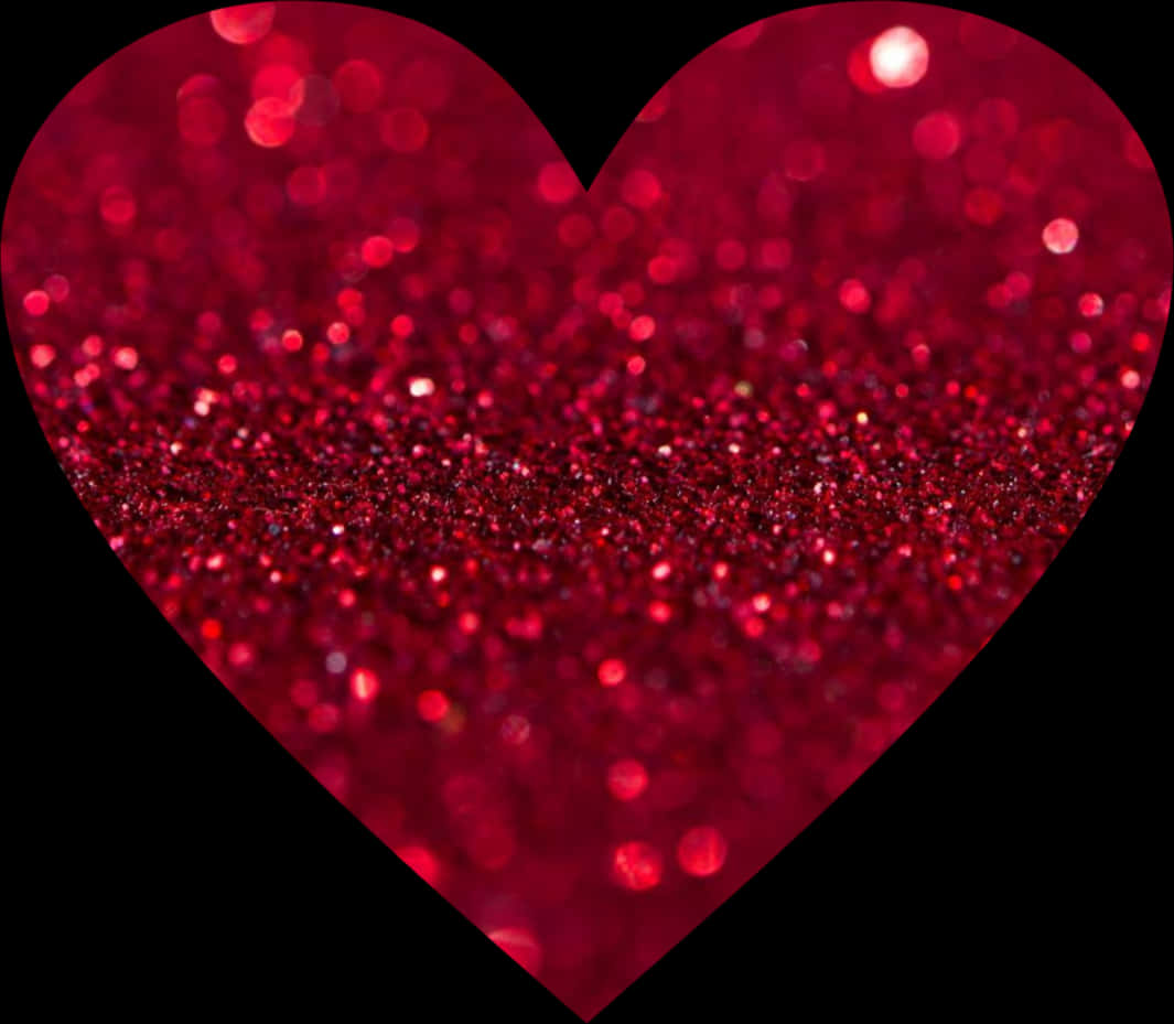 Red Glitter Heart Shaped Background PNG image