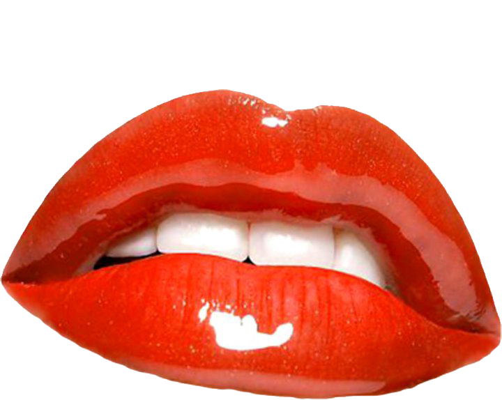 Red Glossy Lips Closeup.png PNG image