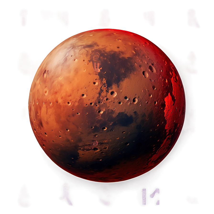 Red Glowing Mars Planet Png 26 PNG image