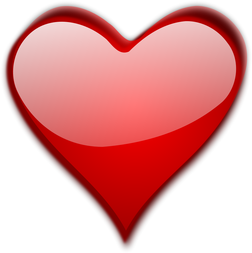 Red Gradient Heart Transparent Background.png PNG image