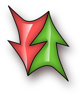 Red Green Arrow Symbol PNG image