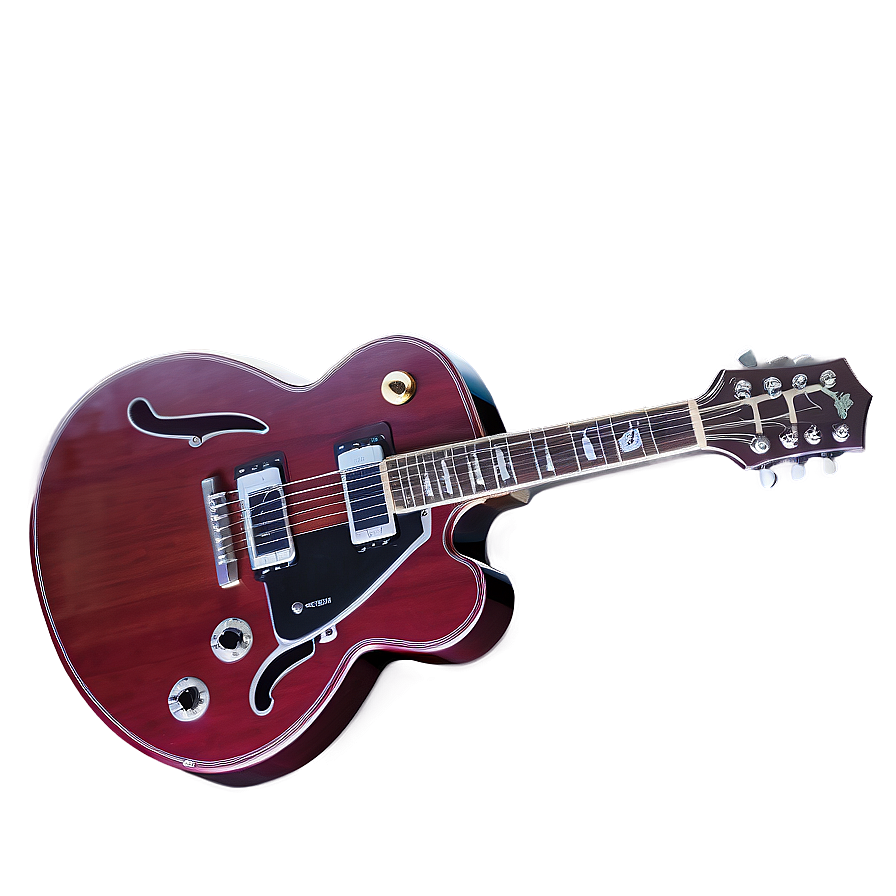 Red Guitar For Band Png 06132024 PNG image