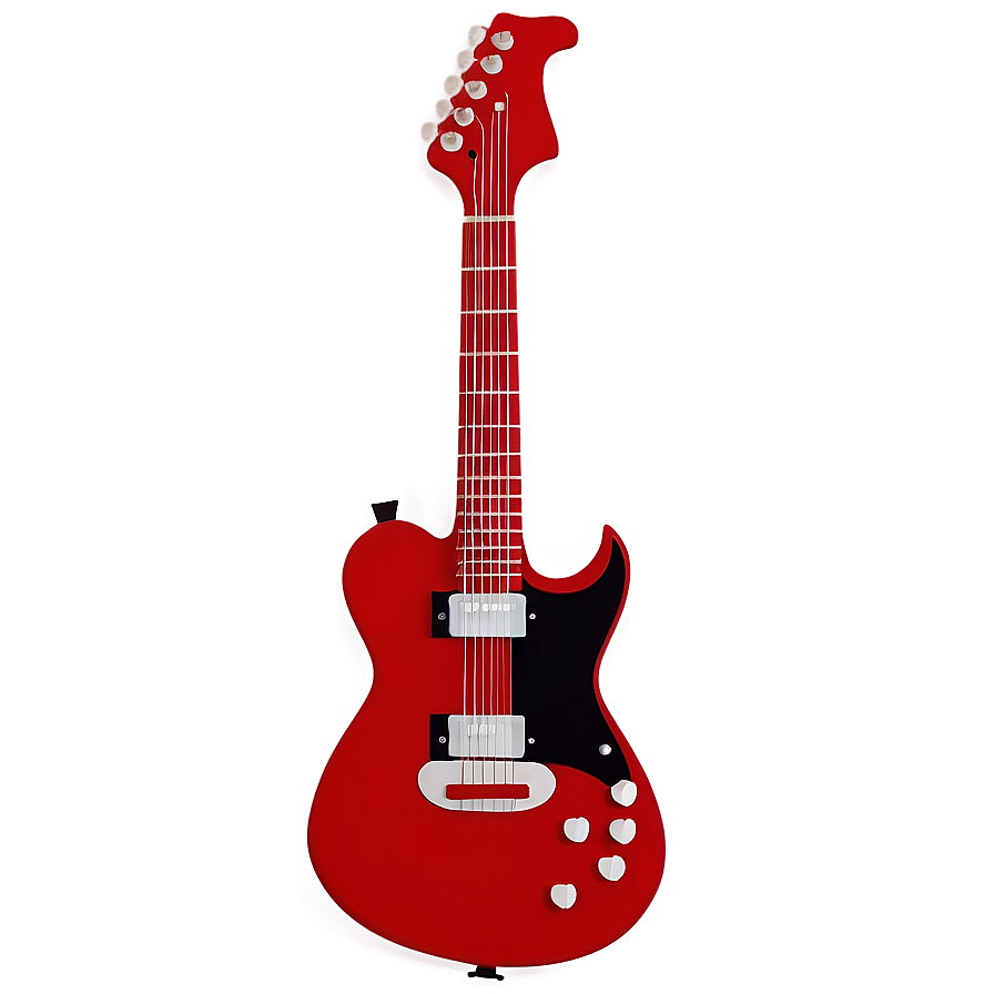 Red Guitar Icon Png 06132024 PNG image