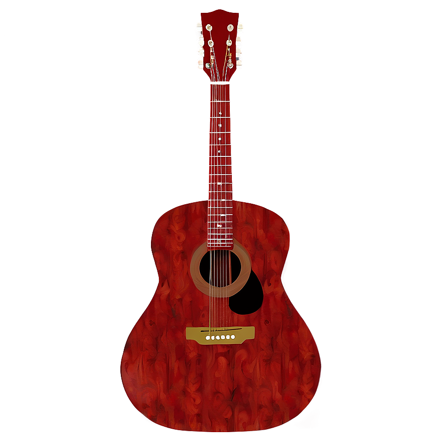 Red Guitar Silhouette Png Qvn55 PNG image