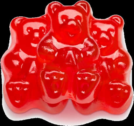 Red Gummy Bears Cluster PNG image