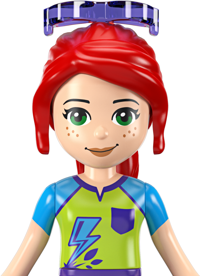 Red Haired Animated Character Smile PNG image