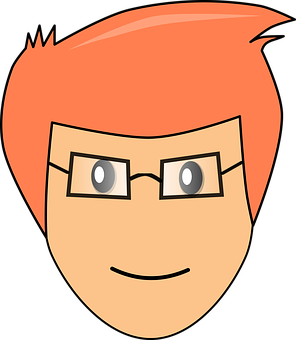 Red Haired Cartoon Character Headshot PNG image