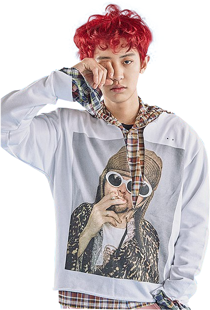 Red Haired Man Fashion Pose PNG image