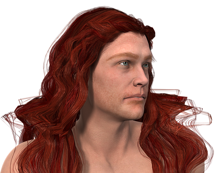 Red Haired Man3 D Portrait PNG image