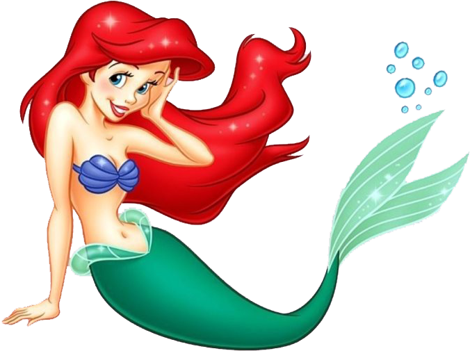 Red Haired Mermaid Clipart PNG image