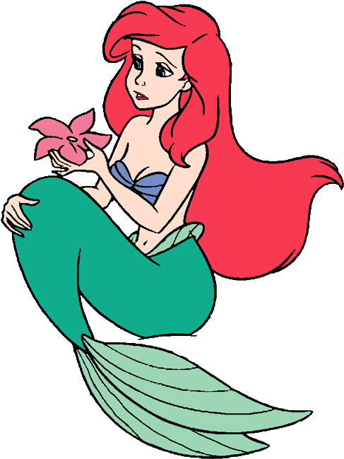 Red Haired Mermaidwith Starfish PNG image