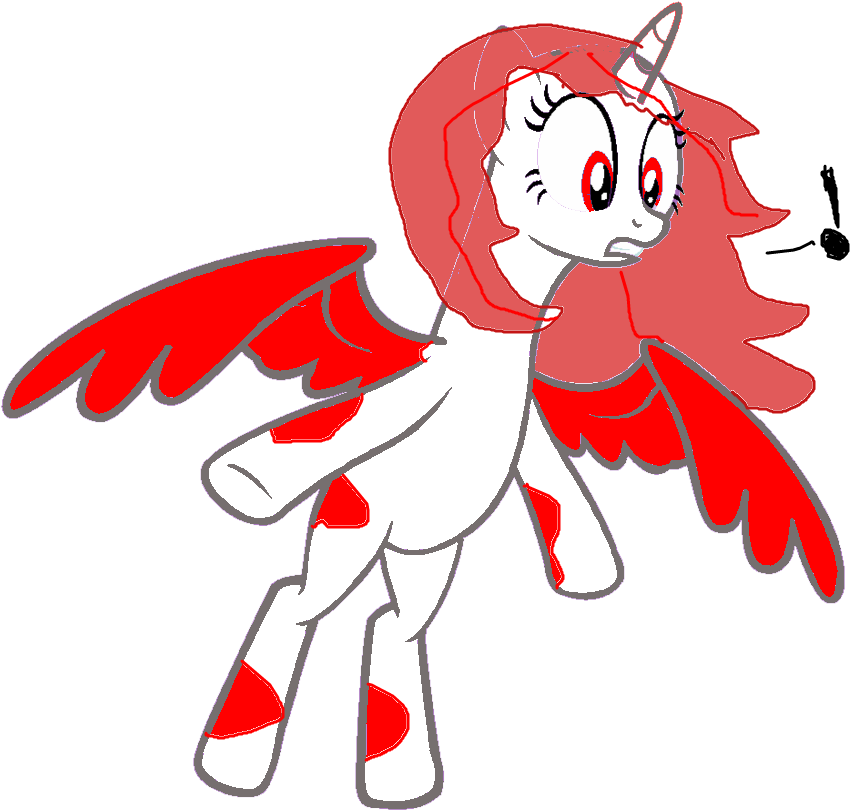 Red Haired Unicorn Pegasus M L P Base PNG image