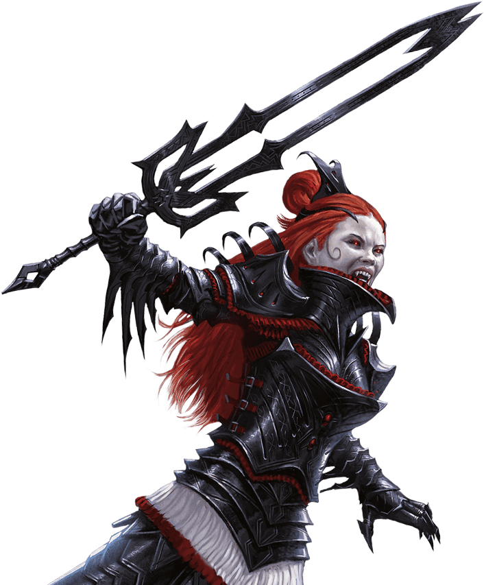 Red Haired Warriorwith Spear PNG image