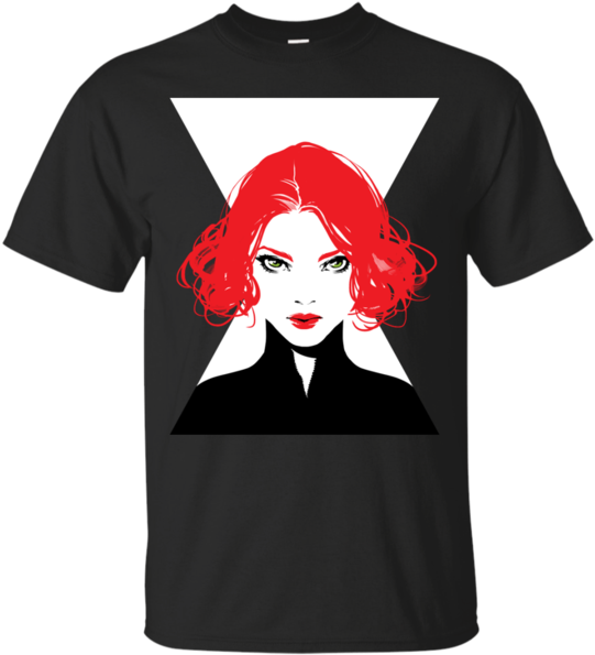 Red Haired Woman Graphic Tshirt Design PNG image