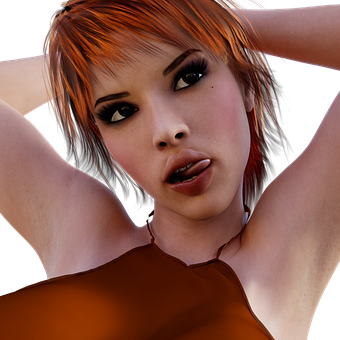 Red Haired3 D Character Portrait PNG image