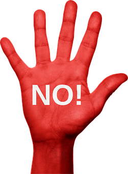 Red Hand No Sign PNG image