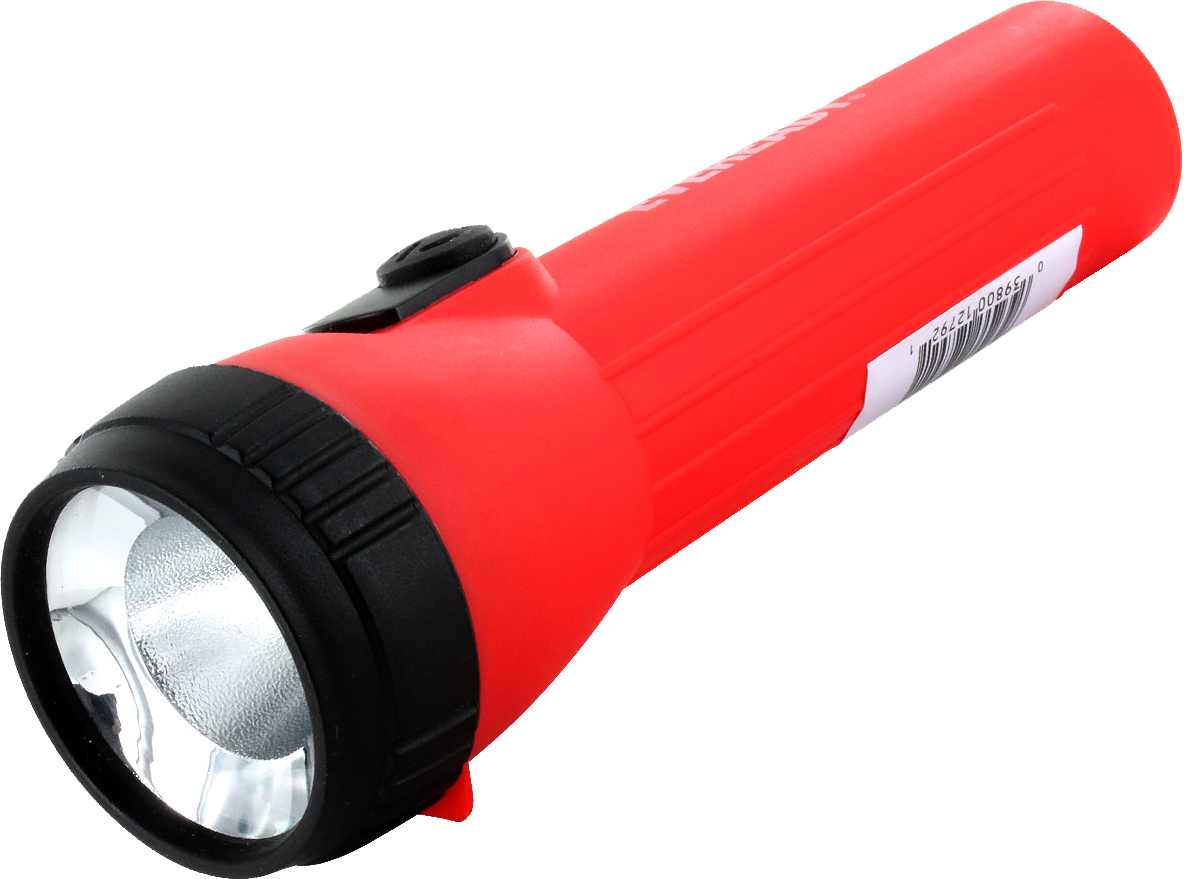 Red Handheld Flashlight PNG image