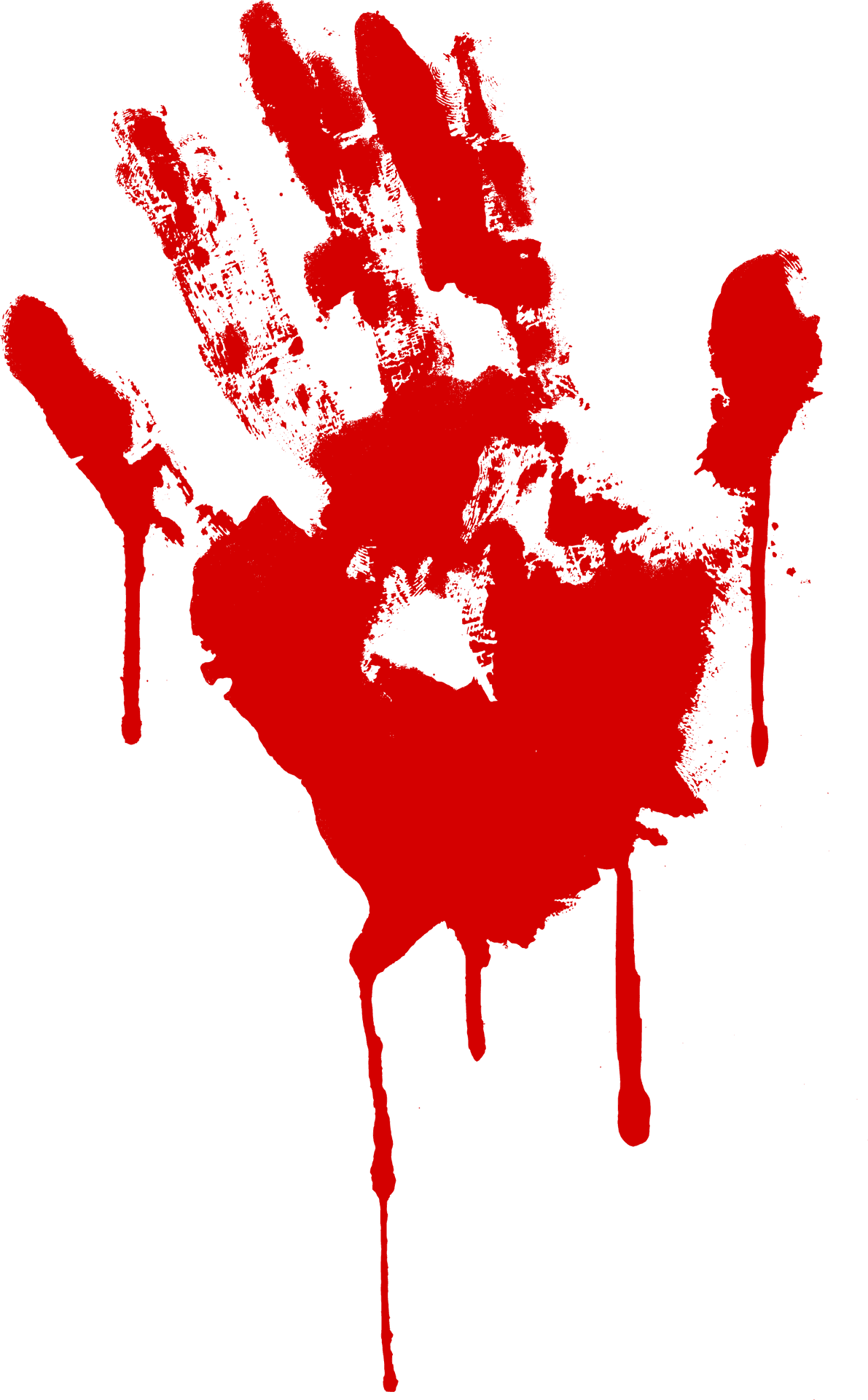 Red Handprint Bloody Stain PNG image