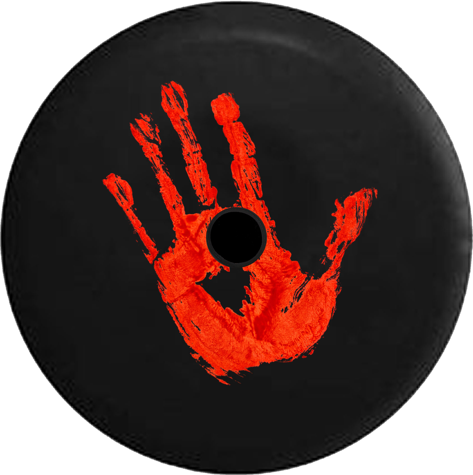 Red Handprint Vinyl Record PNG image