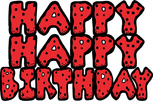 Red Happy Birthday Banner PNG image