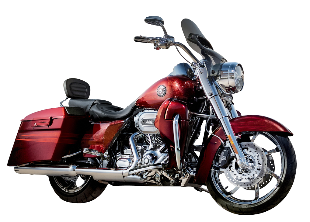 Red Harley Davidson Motorcycle PNG image