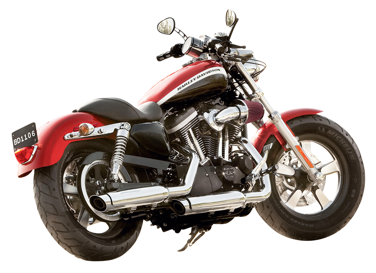 Red Harley Davidson Motorcycle PNG image