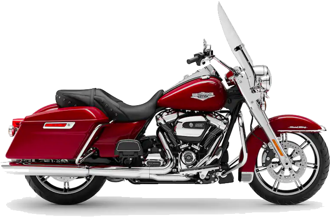 Red Harley Davidson Touring Motorcycle PNG image