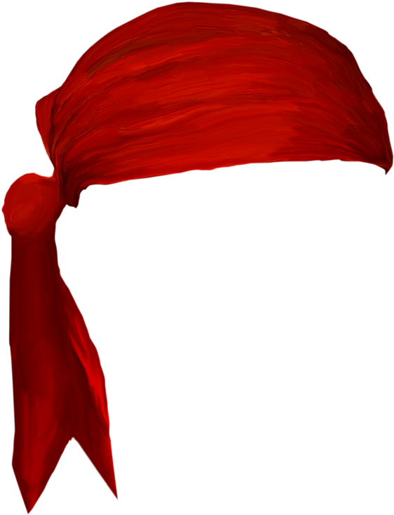 Red Head Bandana Illustration PNG image