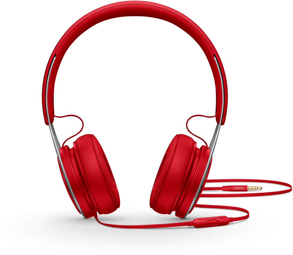 Red Headphones Product Showcase PNG image