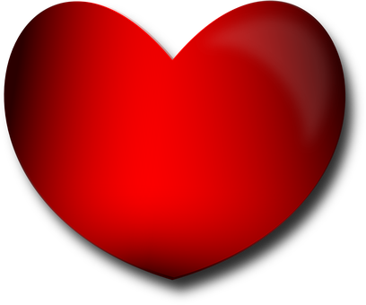 Red Heart Black Background PNG image